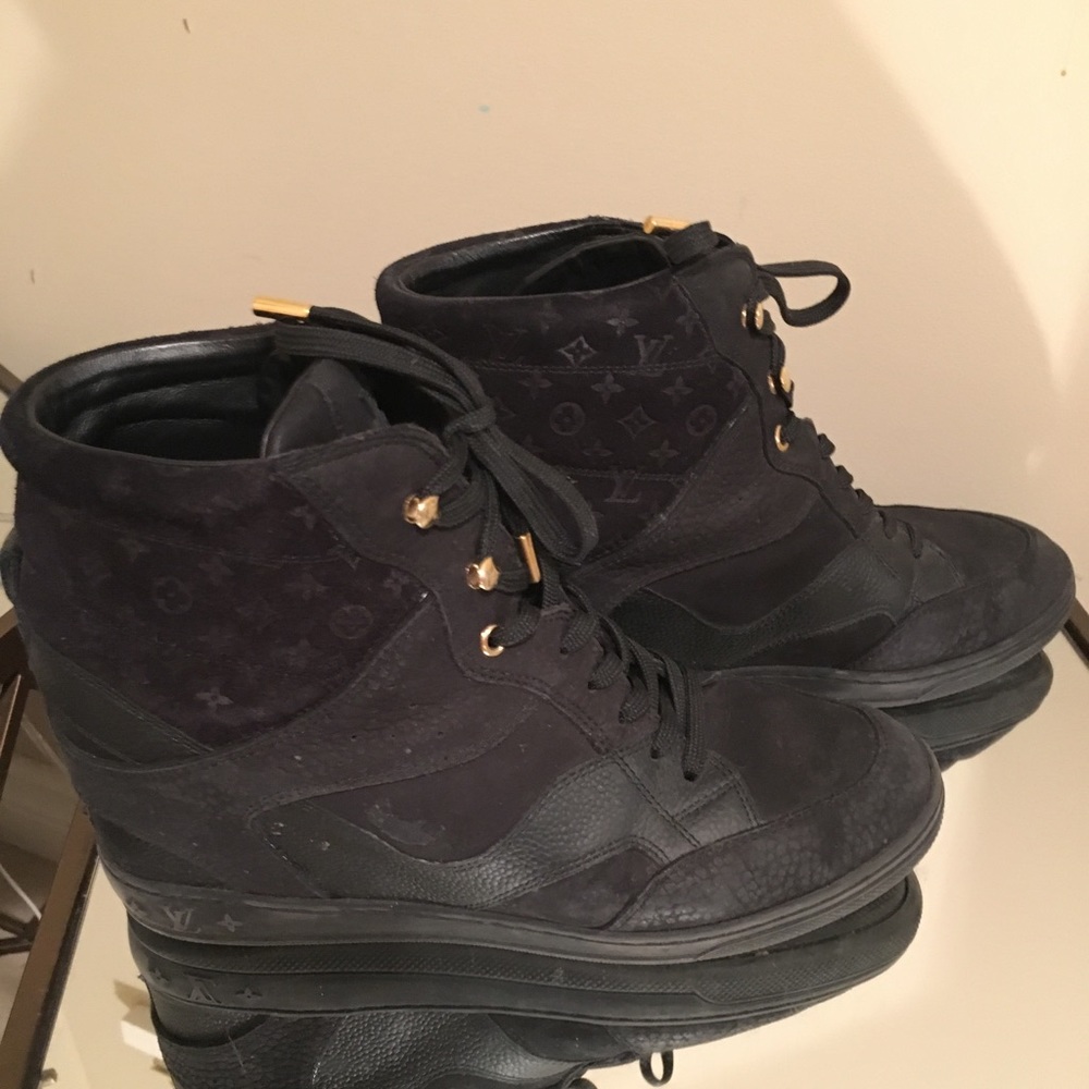 Louis Vuitton wedge high top sneakers